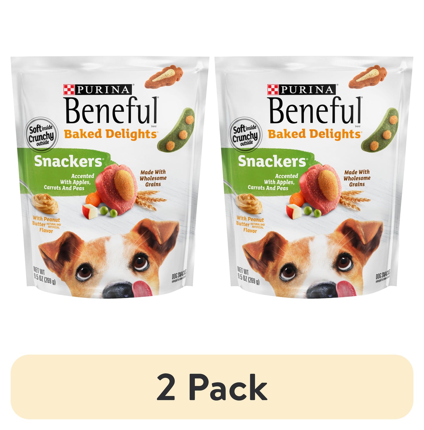 (2 Pack) Dog Training Treats for Dogs, Baked Delights Snackers
