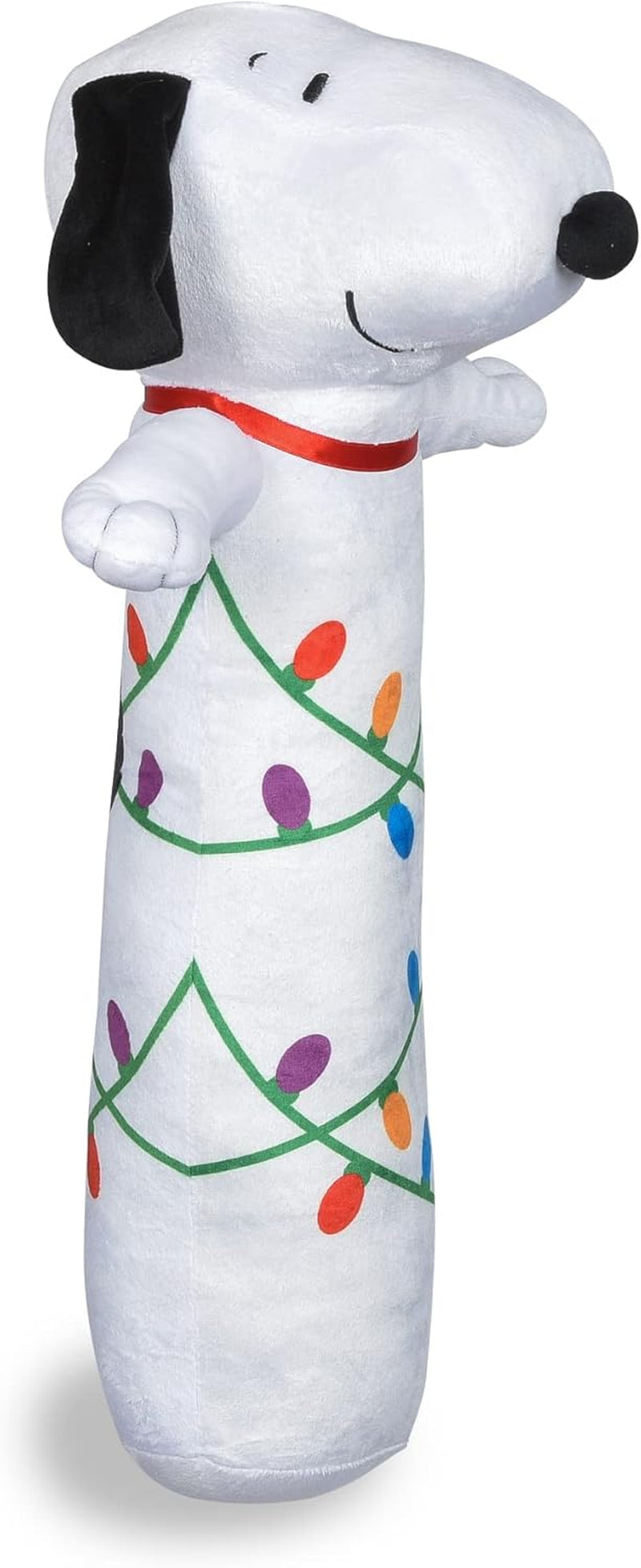 Snoopy Holiday Bobo Body Large Dog Toy | Plush Snoopy Tangled Holiday Lights Christmas Squeaky Dog Chew Toy | Plush Dog Toy for Large Dogs, 24", (FF18440)