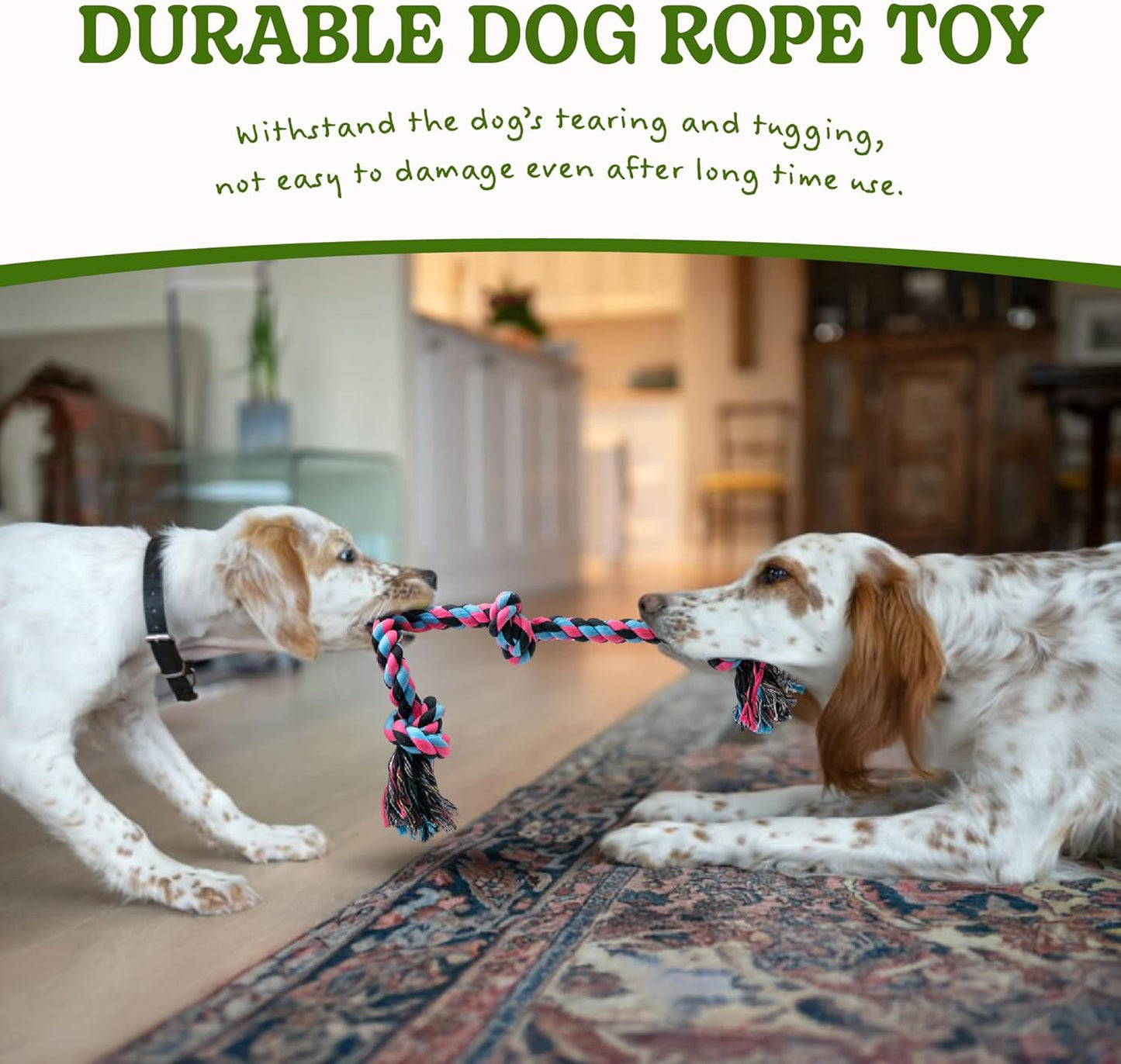 Dog Rope Toy for Large Dogs, Heavy Duty Dog Chew Toys for Aggressive Chewers, In