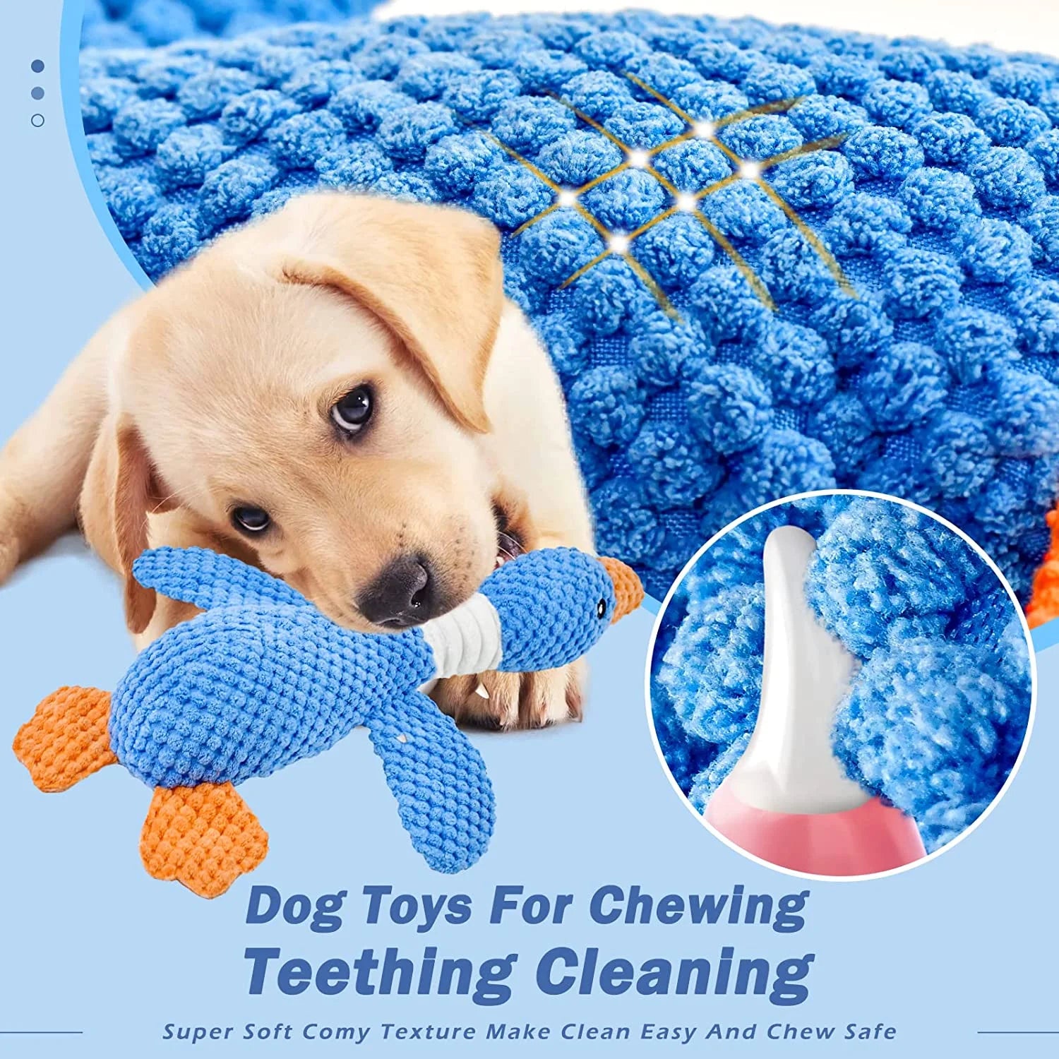Upgraded Goose Indestructible Dog Toys for Aggressive Chewers Small Medium Large Breed, Crinkle Squeaky Dog Toys Plush Dog Toy Puppy Chew Toys for Teething, Duck Interactive Dog Puppy Toys