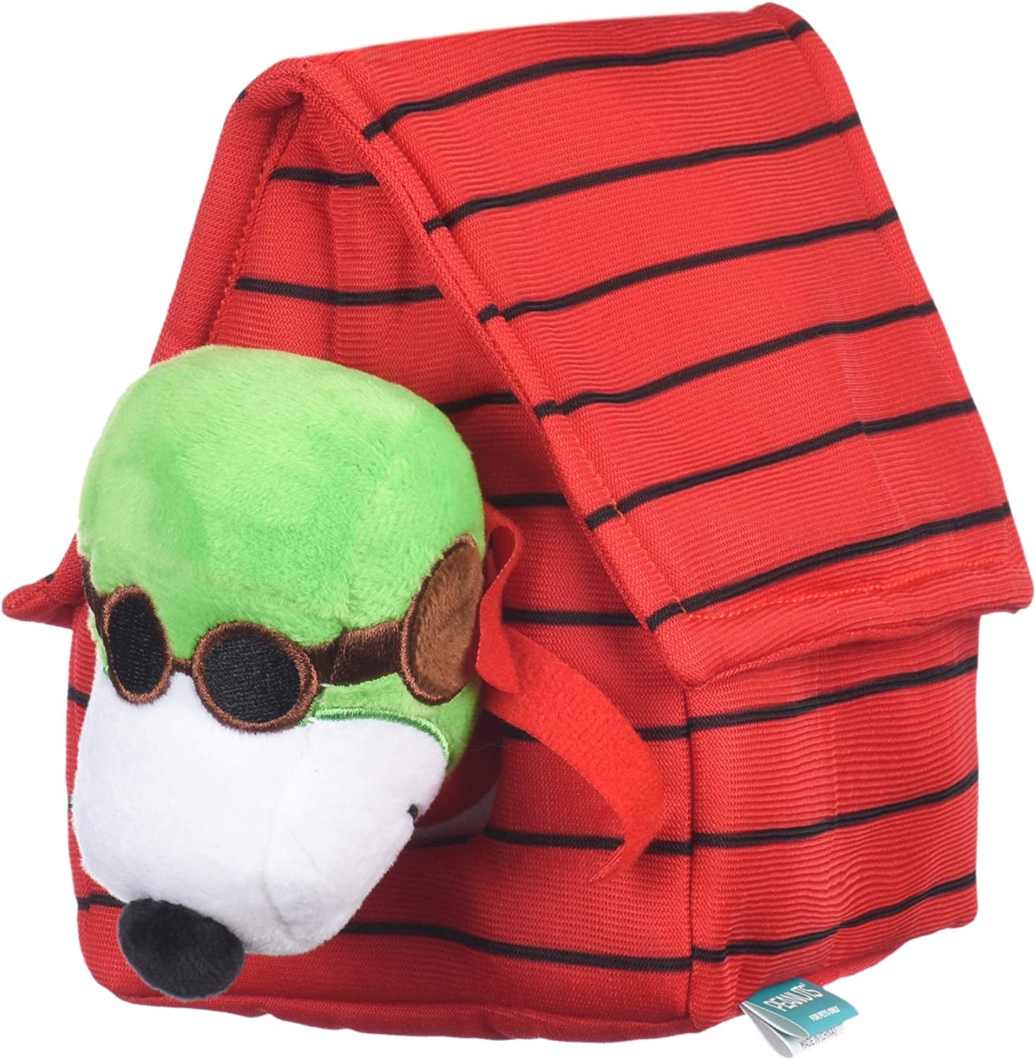 Peanuts for Pets Charlie Brown Pilot Snoopy Burrow Dog Toy | Red and White Burrow Dog Toy for All Dogs, Official Product of Peanuts | Hide and Seek Dog Toys, Snoopy Fabric Plush Toys for Dogs