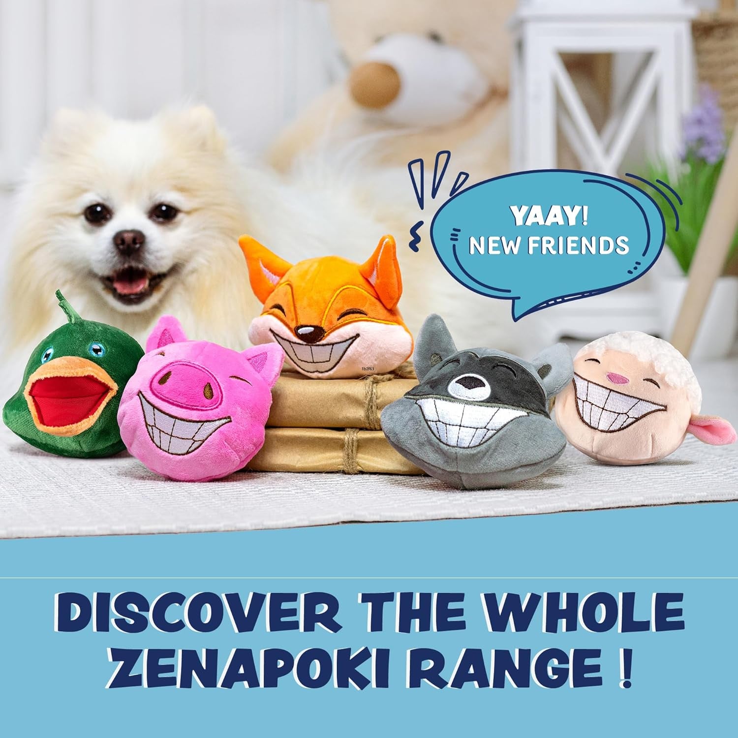 3-in-1 Interactive Squeaky Dog Toys for Aggressive Chewers - Suitable for Medium to Large Breeds - Puppy Teething Solution - Orange