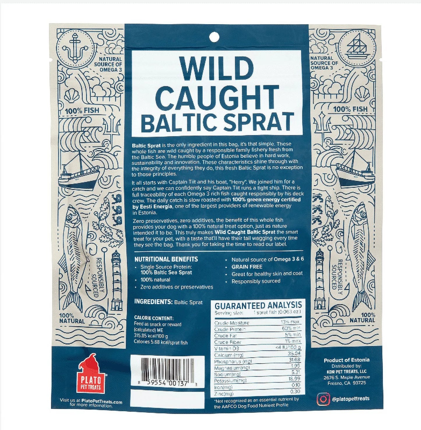 Baltic Sprat Dog Treats, 3 Oz.