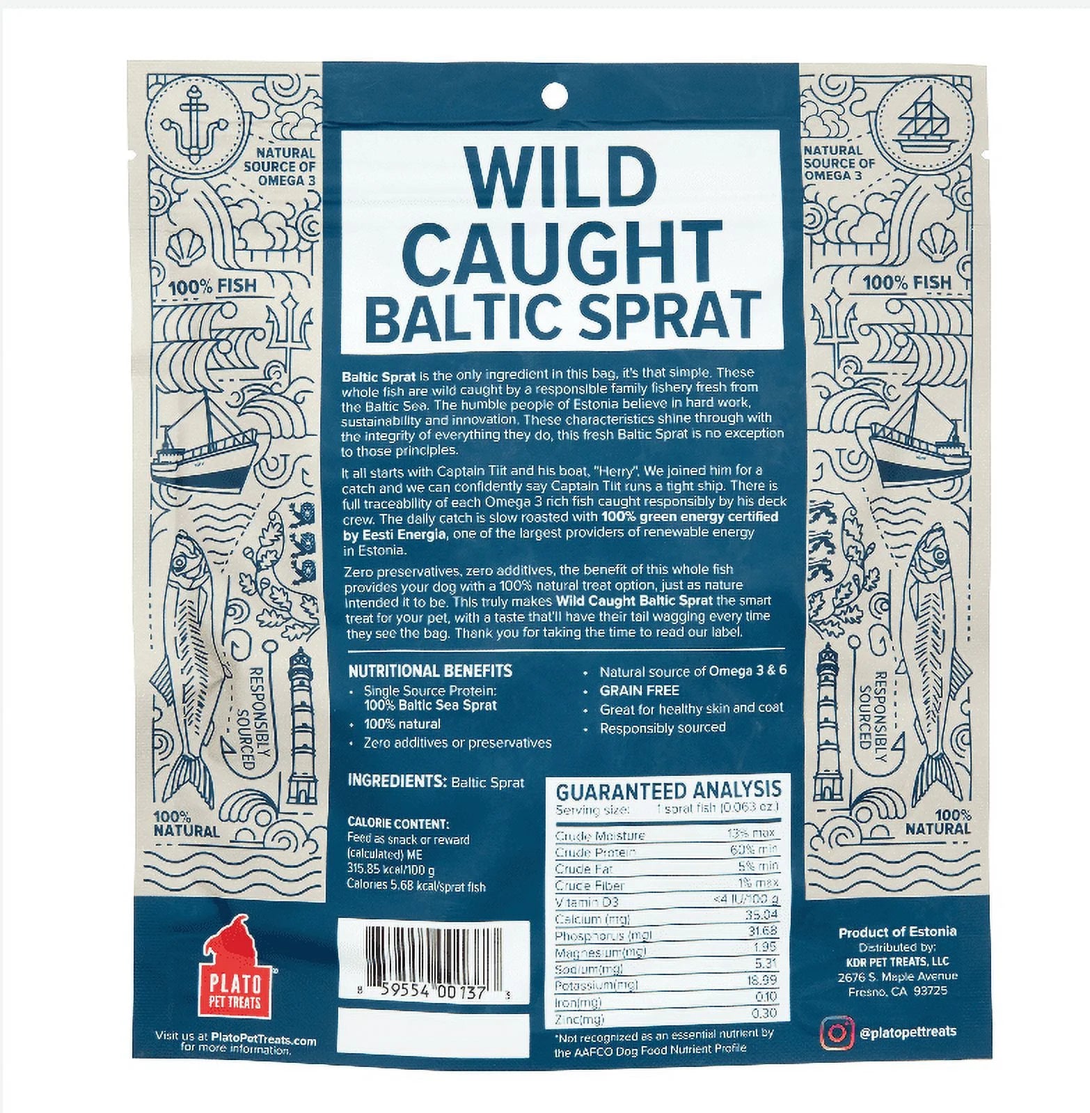Baltic Sprat Dog Treats, 3 Oz.