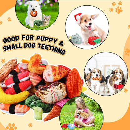120 Pack Small Squeaky Dog Toys Bulk for Puppy Small Dogs Pets Cute Plush Stu...